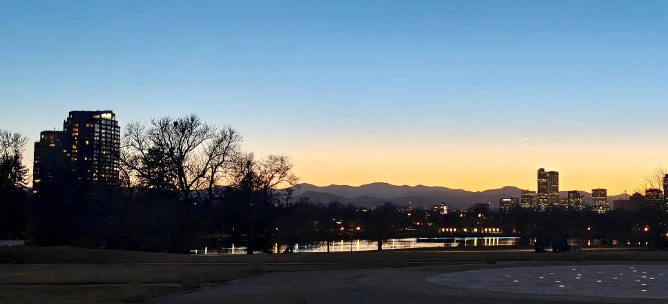 View of Denver looking west from City Park.